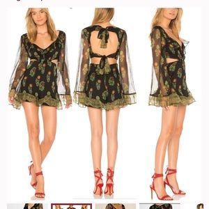 Scarlet Camelia Playsuit Romper in Magnolia